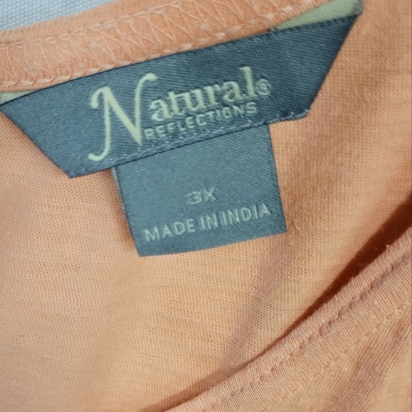 Natural Reflections 3X Peach Top Lace Accented - Picture 3 of 6